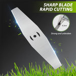 HASTHIP Metal Lawn Mower Saw Blades 6 inch Pack of 5 with Straight Edge Steel Design for Efficient Trimming