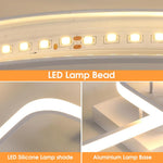 ELEPHANTBOAT® 50W Ceiling Light Modern LED Acrylic Square Ceiling Lamp, Large 3000K Warm White light Lighting Fixtures for Living Room Bedroom Kitchen Study Office, 59CM