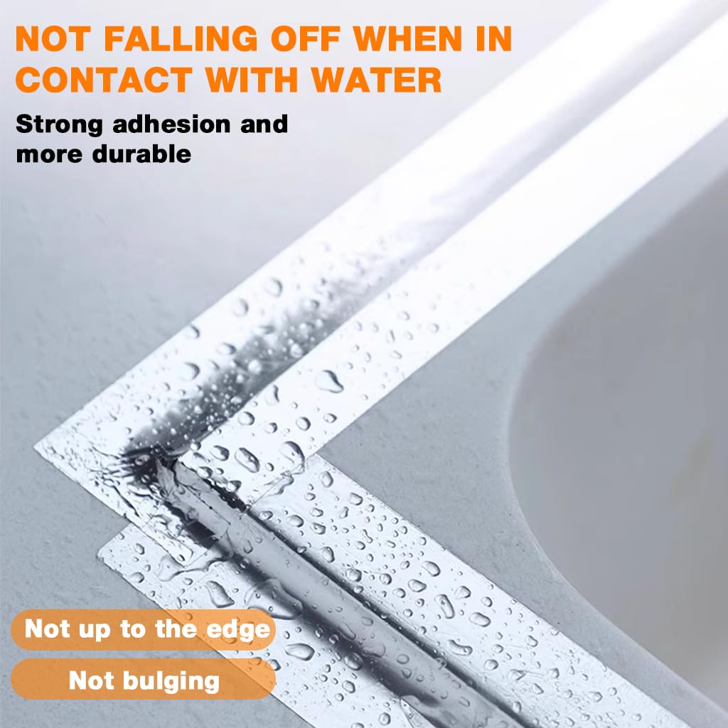 HASTHIP Aluminium Tape Waterproof for Bathroom and Kitchen Sealing with Strong Adhesive | 1.96 inch x 32.8 ft Silver Self Adhesive Repair Strip