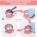 HASTHIP® Journal Stickers Collecting Binder, 50 Sheets A5 Size Sticker Collecting Album, Waterproof Scrapbooking Album for Vinyl & Reusable Stickers with Tweezer & Removal Tool