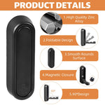 HASTHIP Folding Wall Hooks for Coats and Towels with 90° Foldable Design and Zinc Alloy | 2 Pcs Black Heavy Duty Set