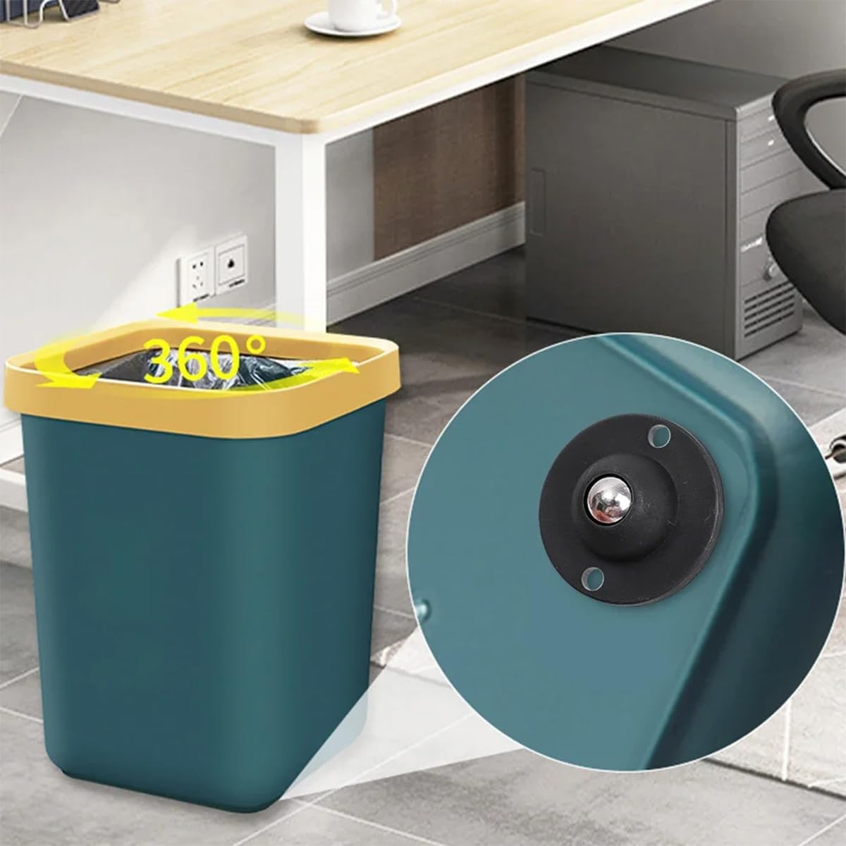 HASTHIP Self Adhesive Caster Wheels for Small Furniture featuring 360° Swivel Design | 20pcs 1.37 in Stainless Steel Ball Casters