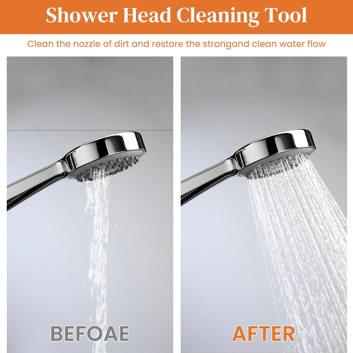 HASTHIP Shower Head Cleaner Tool for Unclogging Nozzles with 10 Fine Nylon Brushes | 4.3 in Detail Cleaning Set