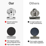 HASTHIP® Magnetic Clips, 10 Pcs Strong Refrigerator Magnetic Hook Clips with Anti-scratch Sticky Pads Included, Fridge Freezer Magnets Office Whiteboard Paper Photo Magnets for Office School Home