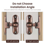 HASTHIP Door Latch Lock 90 Degree for Gate and Cabinet with Rugged Zinc Alloy | 2PCS Set