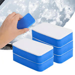HASTHIP® 5Pcs Car Oil Film Cleaning Sponge Wipers Double Sided EVA Wool Felt Polishing Sponges Brush, Non-abrasive Glass Polishing Waxing Cleaning Brush, 9x5x2.5cm
