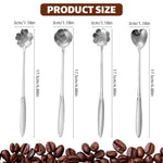 HASTHIP Coffee Spoon Set for Kitchen and Desserts featuring 8pcs 18cm Silver Stainless Steel Design