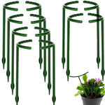 HASTHIP Plant Stem Support for Dahlias Roses and Orchids with Open Leaf Design | Golden Metal Holder for Upright Growth
