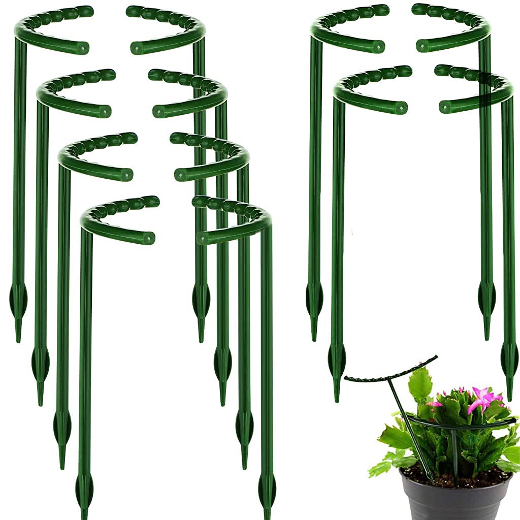 HASTHIP Plant Support Stakes for Flowers and Tomatoes 12 pcs 9.8 in Height | Connectable Design