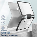HASTHIP MacBook Air 13.3 inch Case with Folding Kickstand and TPU Bumper Edge | Matte PC Shell