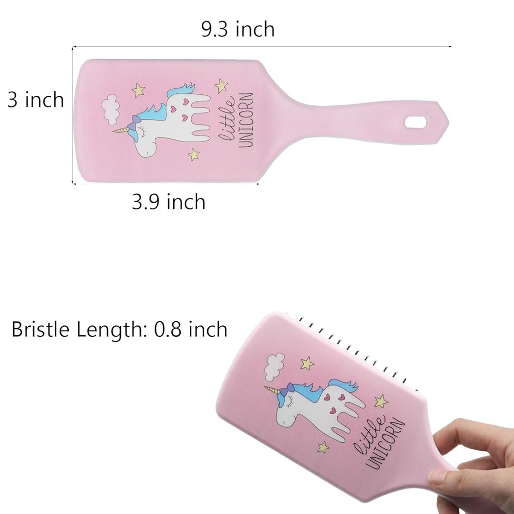 HASTHIP® Hair Brush, Pink Unicorn Hair Brush with Ball-tipped Nylon Bristle