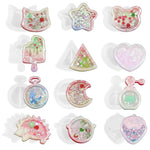 HASTHIP® HANNEA 12Pcs Resin Art Silicone Mold for DIY Pendant, Keychain Charm, Bag Charm, Gift, 12 Assorted Sweet Designs, Easy to Demold, DIY Resin Art Making Mold Kit