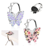 HASTHIP Purse Hook for Table with Anti Slip Base and Foldable Butterfly Design | 2Pcs Set