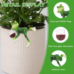 HASTHIP Resin Frog Decor for Planters and Fish Tanks featuring Hangable Design 2.36 in Green Figurine