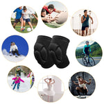 ZIBUYU® Knee Cap for Men and Women Thickened Anti-Collision Cushion Brace for Knee Pain Pad Knee Support Pain Relief Products Knee Guard Knee Pads for Running, Walking, Gym, Free Size (Black) - 1 Pair