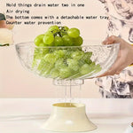 HASTHIP Bread Pastries Snacks Fruit Bowl for Storage and Serving with Lid and Drainage Holes | BPA Free Plastic