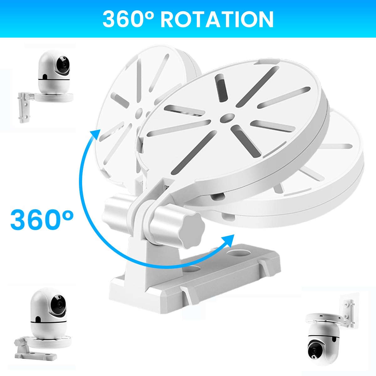 HASTHIP 2-Pack Baby Monitor Wall Mount with 145° Adjustable Angle