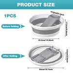 HASTHIP Large Washboard for Hand Washing Clothes featuring 2-in-1 Collapsible Basin 15.9 in | PP and TPR Construction