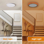 HASTHIP 12" LED Ceiling Light with Remote Control & 3 Color Dimmable Design