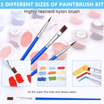 HASTHIP Paint by Numbers Kit for DIY Wall Art with 40×50 cm Canvas and Brushes | Beige