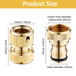 HASTHIP® 1/2" Water Hose Quick Connect Fittings Heavy Duty Brass Garden Hose Quick Connect Fittings for Pressure Washers, Sprinklers and Watering Systems