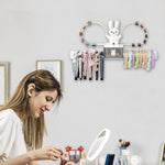 Headband Holder Stand Scrunchie Organizer, Girls Hair Accessories Organizer Storage for Headband Hairband Hair Ties, Adhesive Scrunchy Holder Scrunchie Storage