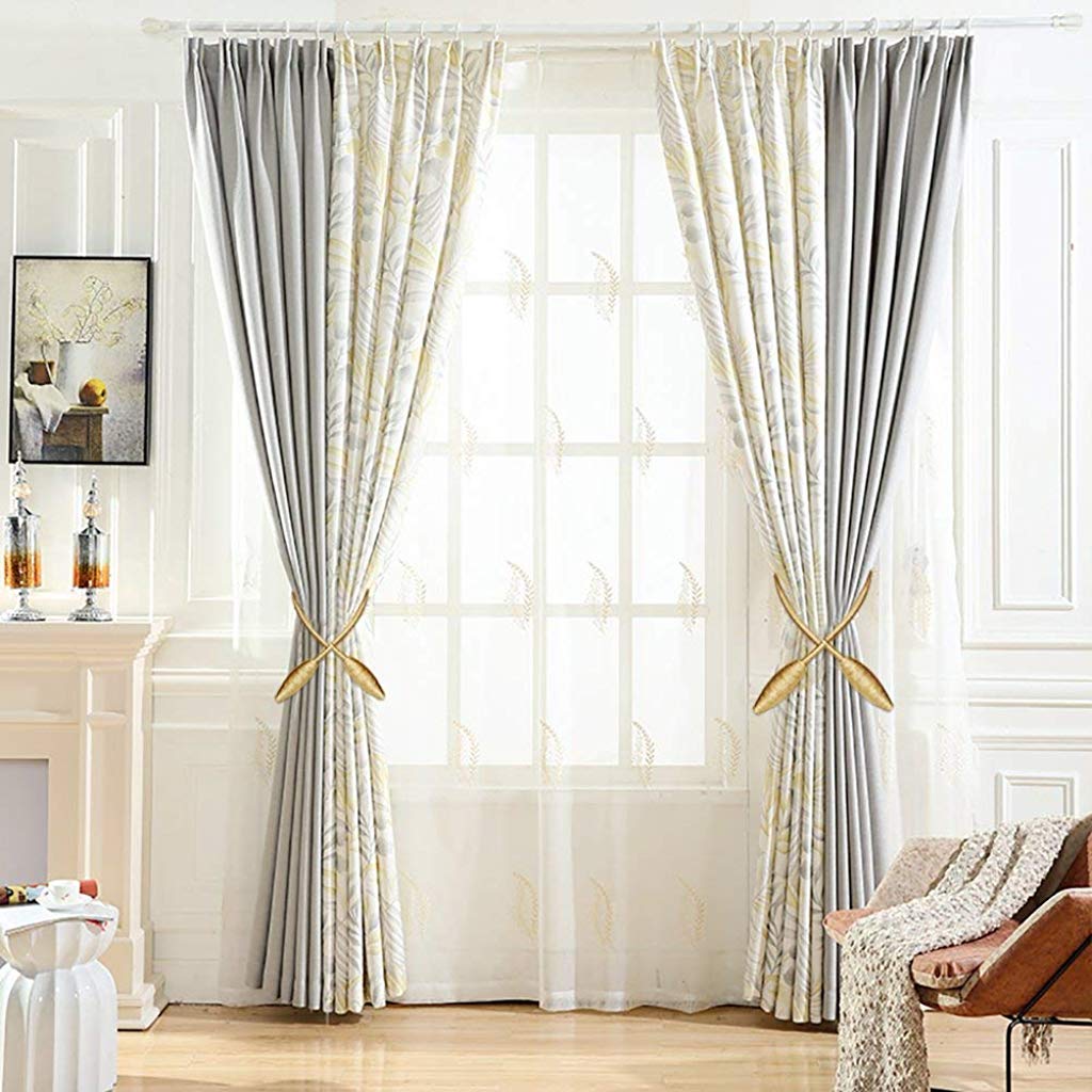 HASTHIP Curtain Tiebacks for Drapes featuring Magnetic Holders Pack of 2 Gold | DIY Use