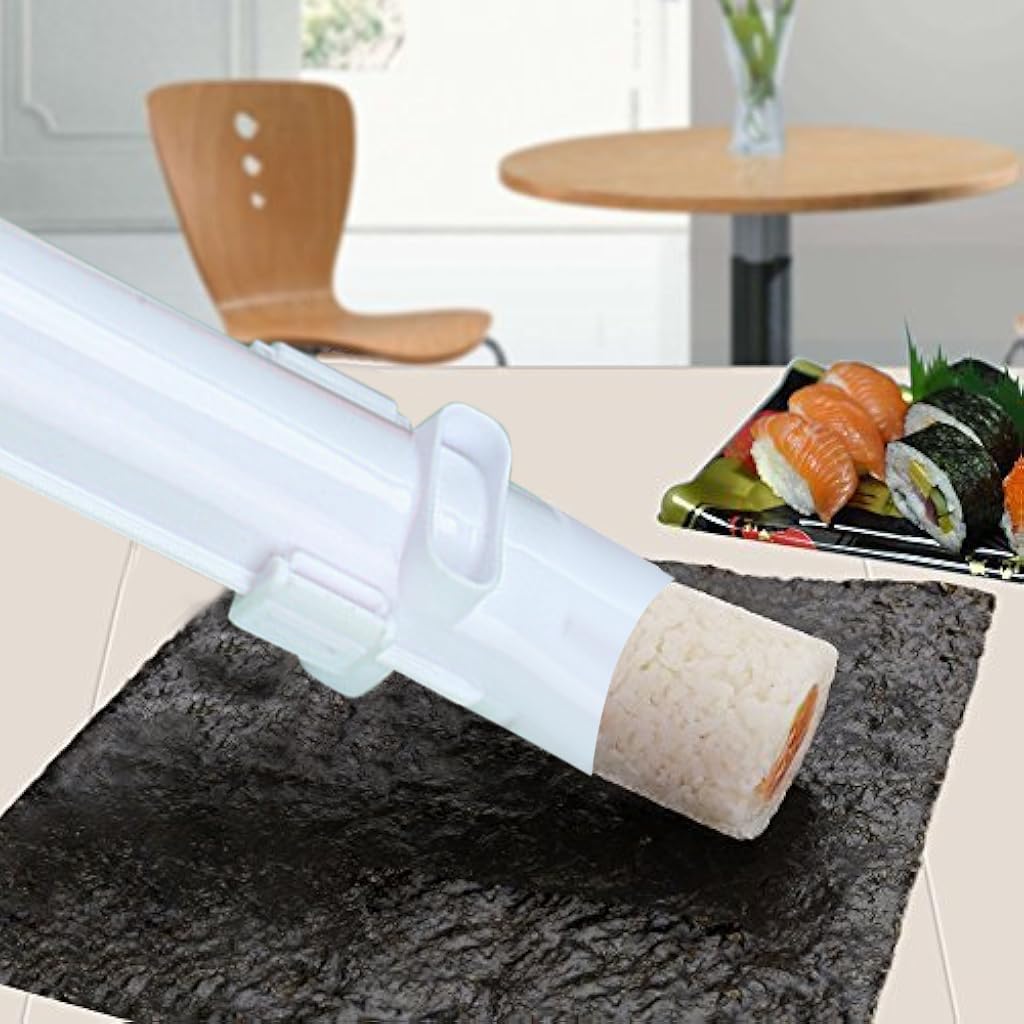 HASTHIP Sushi Making Kit for Beginners with Roller Bazooka and 2PCS Bamboo Mat | DIY Home Rolls