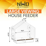 HASTHIP® Bird Feeders with Strong Suction Cups, Acrylic Window Bird Feeder for Outside, Transparent Bird House, Balcony Glass Mount for Kids & Elderly Viewing Clear Bird Feeder (21.5x20.5x10cm)