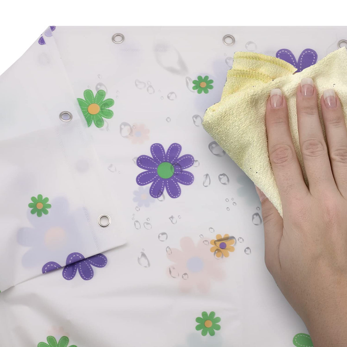 HD Printed Shower Curtain for Bathroom Shower Curtain with Metal Hooks Creative Printed Pattern Bathtub Curtain(1.8m*1.8m)