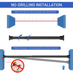 HASTHIP Shower Curtain Rod for Bathroom and Window with Spring-Loaded Mechanism 43.3–78.7 in Stainless Steel