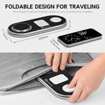 HASTHIP® 3 in 1 Charging Station, 15W Folding Wireless Charger, Faster Mag-Safe Charger Stand, for 16/15/14/Pro Plus, Watch iwacth, AirPods and Galaxy Series