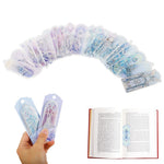 HASTHIP® 20PCS Holographic Bookmarks for Books Aesthetic Sweet Dreamy Castle-Themed Bookmarks, Subtle Embossed Design, Waterproof PVC Page Markers for Books, Journals, Planners & Gifts
