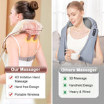 HASTHIP® Neck Massager with Heat, Cordless Neck Massager Relaxing Deep Tissue 4D Kneading Massage, Wearable Neck and Shoulder Massager for Neck, Back, Christmas Gifts Birthday Gift