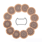 HASTHIP Diamond Painting Coasters for DIY Mandala Art with Holder 8Pcs Acrylic Set | Fun Craft for Adults and Kids