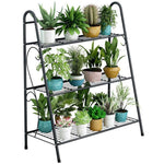 HASTHIP 3 Tier Metal Plant Stand for Balcony with Vertical Design | Indoor and Outdoor Display Shelf