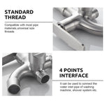 HASTHIP Washing Machine Tap for Laundry and Garden Use with Dual Outlet Bibcock | Stainless Steel Sprayer Holder Design