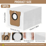HASTHIP 5pcs Dust Bags for Mi X10 Robot Vacuum with Auto-Seal System and Non-Woven Fabric