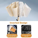 HASTHIP Auto Open Windproof Umbrella, Waterproof Folding Travel Umbrella