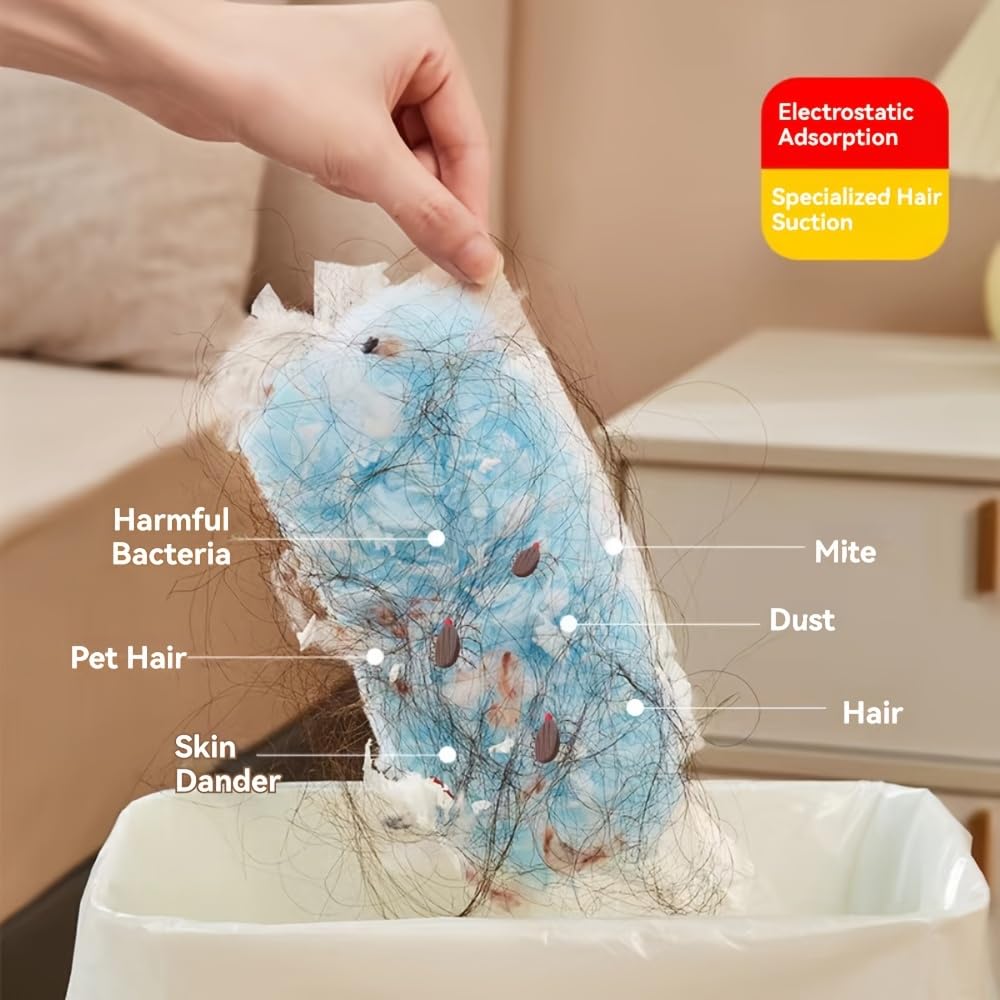 HASTHIP Static Duster for Home and Office with 30 Pcs Refills | Compact Reusable Cleaner