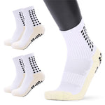 HASTHIP® 2 pairs of Men Women Athletic Socks, for Badminton Soccer Running Gym & Indoor Training, Hi-Tech Performance Rubber Anti-Slip and Thicken Cushion Sport Socks Ankle Length Socks