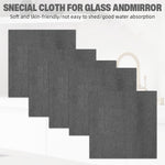 HASTHIP Magic Cleaning Cloth for Windows and Glass 5Pcs 30x30cm | Thickened Microfiber Grey