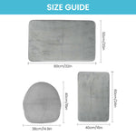 HASTHIP Bathroom Floor Mats Set for Bathroom and Kitchen with 3 Sizes | Memory Foam Anti Slip Quick Dry Mats