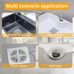HASTHIP Disposable Shower Drain Hair Catcher for Bathroom with 4mm Holes | 20 Pack 4x4 in & 13ft Mesh