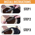 HASTHIP Guitar Pickup for Acoustic to Electric Use with 12 Pole Pieces and 10Ft Cable | 2PCS