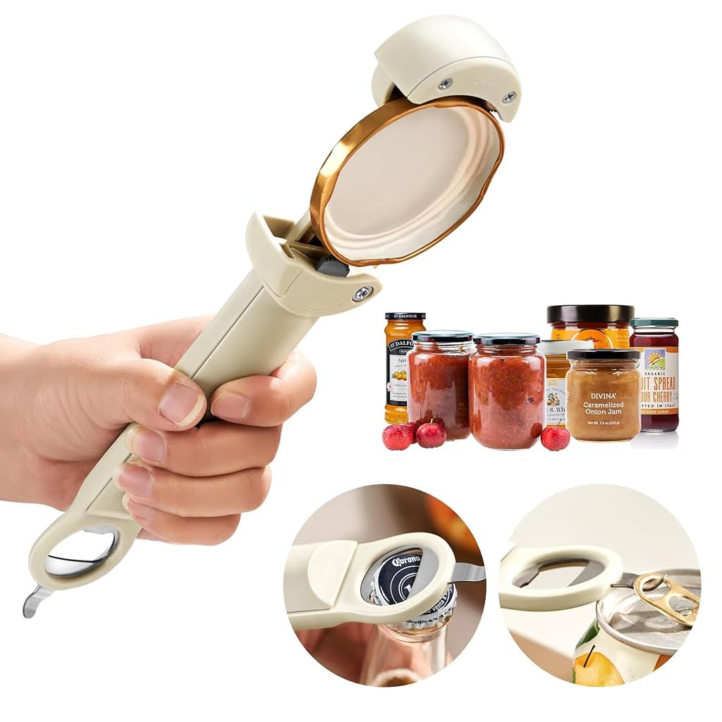 HASTHIP Jar Opener for Jars Up to 3.75 in with Retractable Head and Stainless Steel Teeth | Magnetic Storage