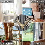 HASTHIP Curtain Tiebacks for Home and Office with Elastic Rope and Pearl Design | 2pcs Gold