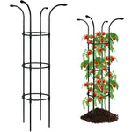 HASTHIP Flower Trellis for Climbing Plants 130cm with Open Roof Design | Sheathed Steel Frame