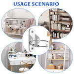HASTHIP Furniture Anchor Kit for Child Safety with Steel Cable Lock and Wall Mount | 2Pcs Heavy Duty Steel Anchors for Bookshelves and Cabinets