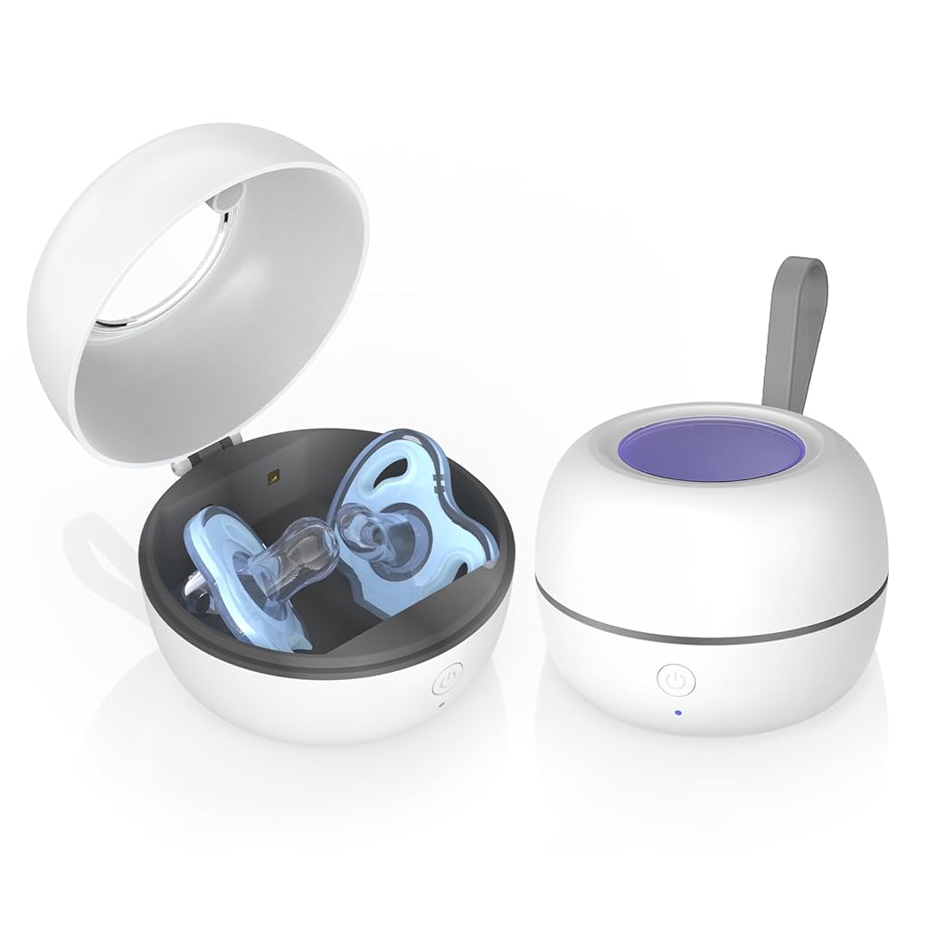 HASTHIP® Upgraded Portable Pacifier Sanitizer, UV Light Sanitizer Box, 99.99% Cleaned in 3 Minutes, 90 Disinfection Cycles